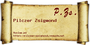 Pilczer Zsigmond névjegykártya
